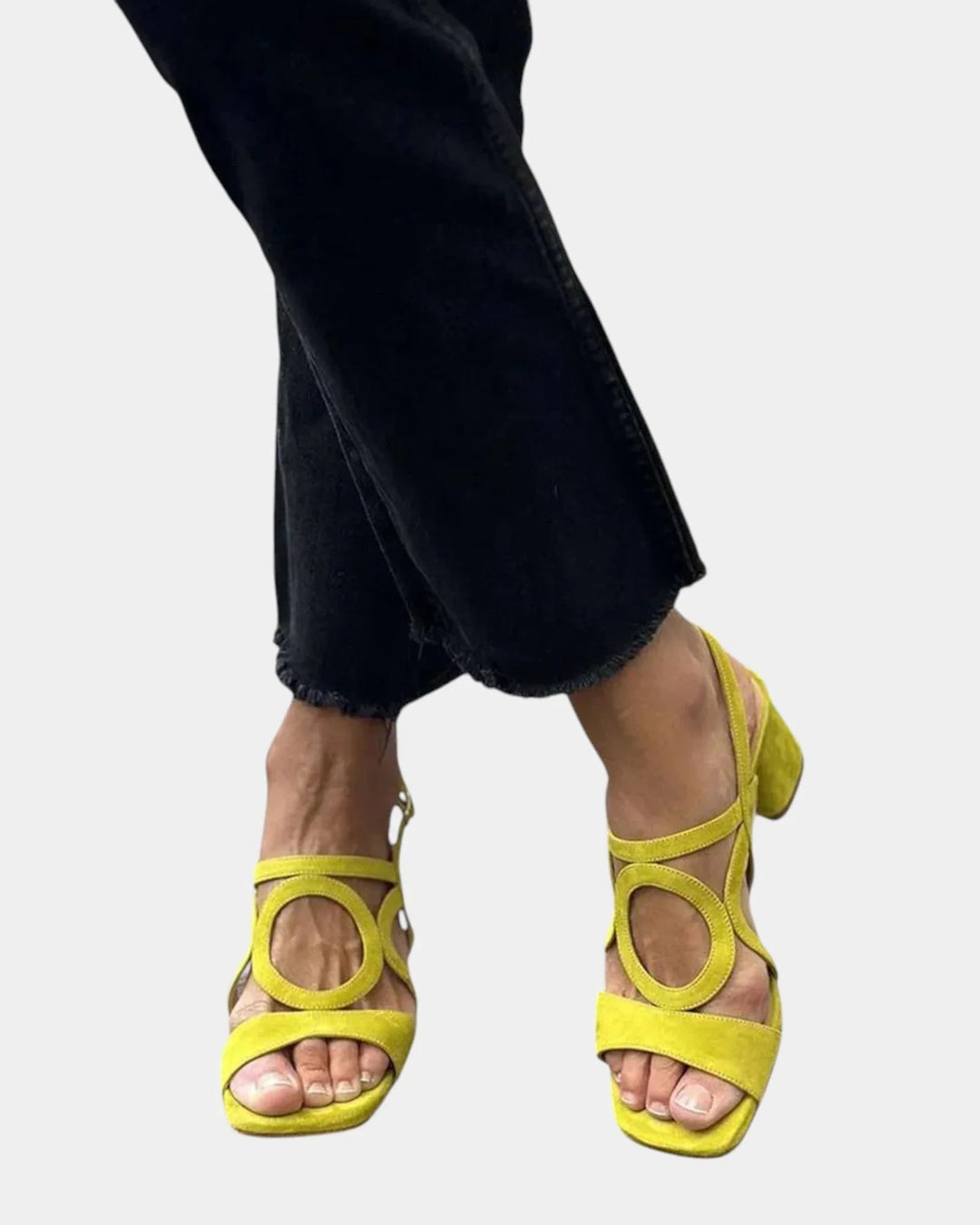 Guillelmine | sandalen met vierkante neus en ronde belijning