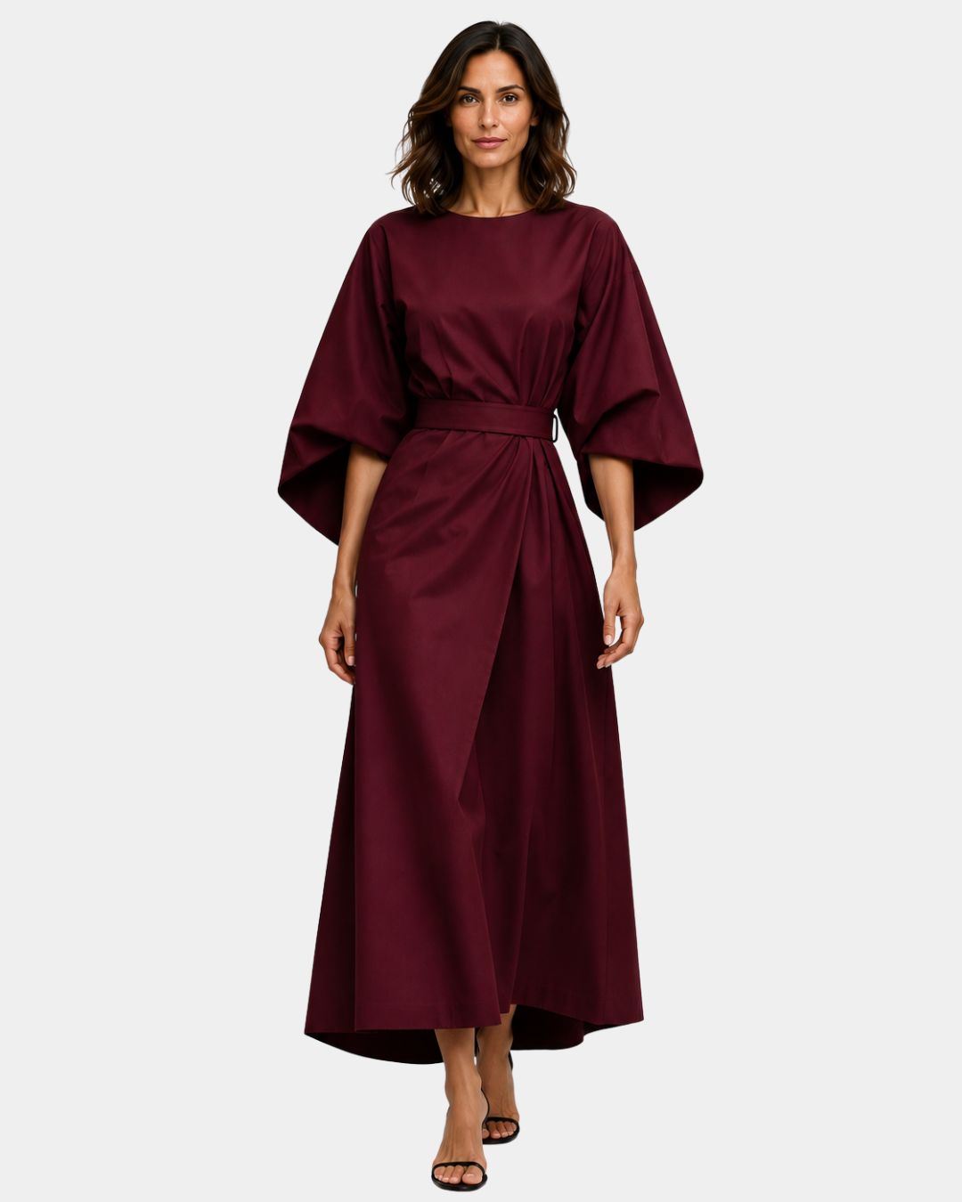 Ariane | Maxi-jurk met kimonomouwen