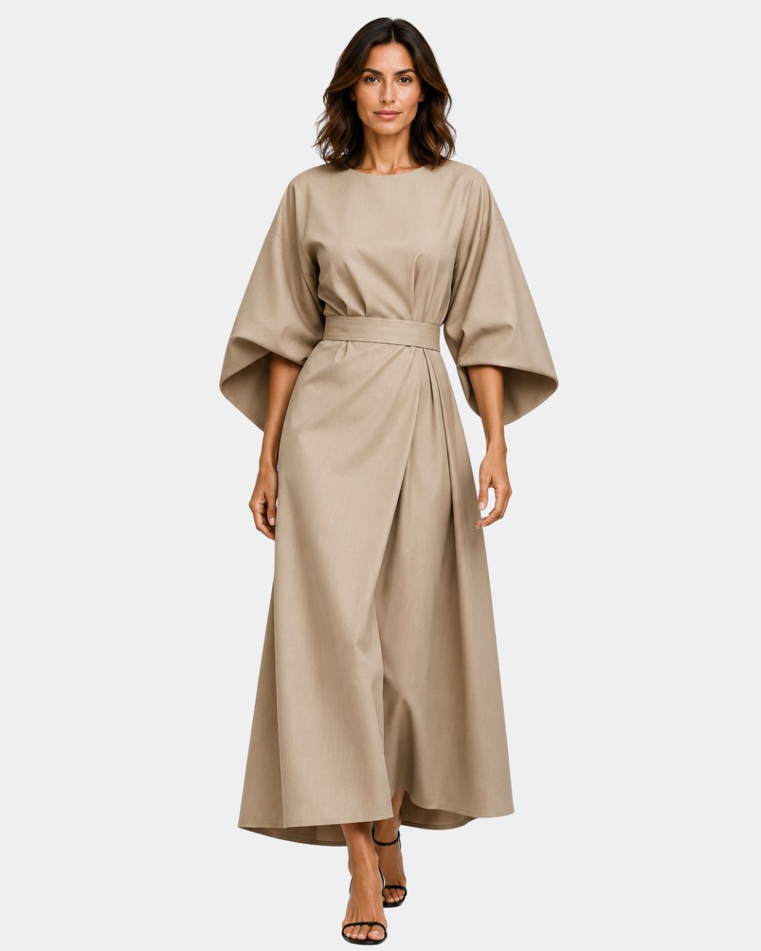 Ariane | Maxi-jurk met kimonomouwen