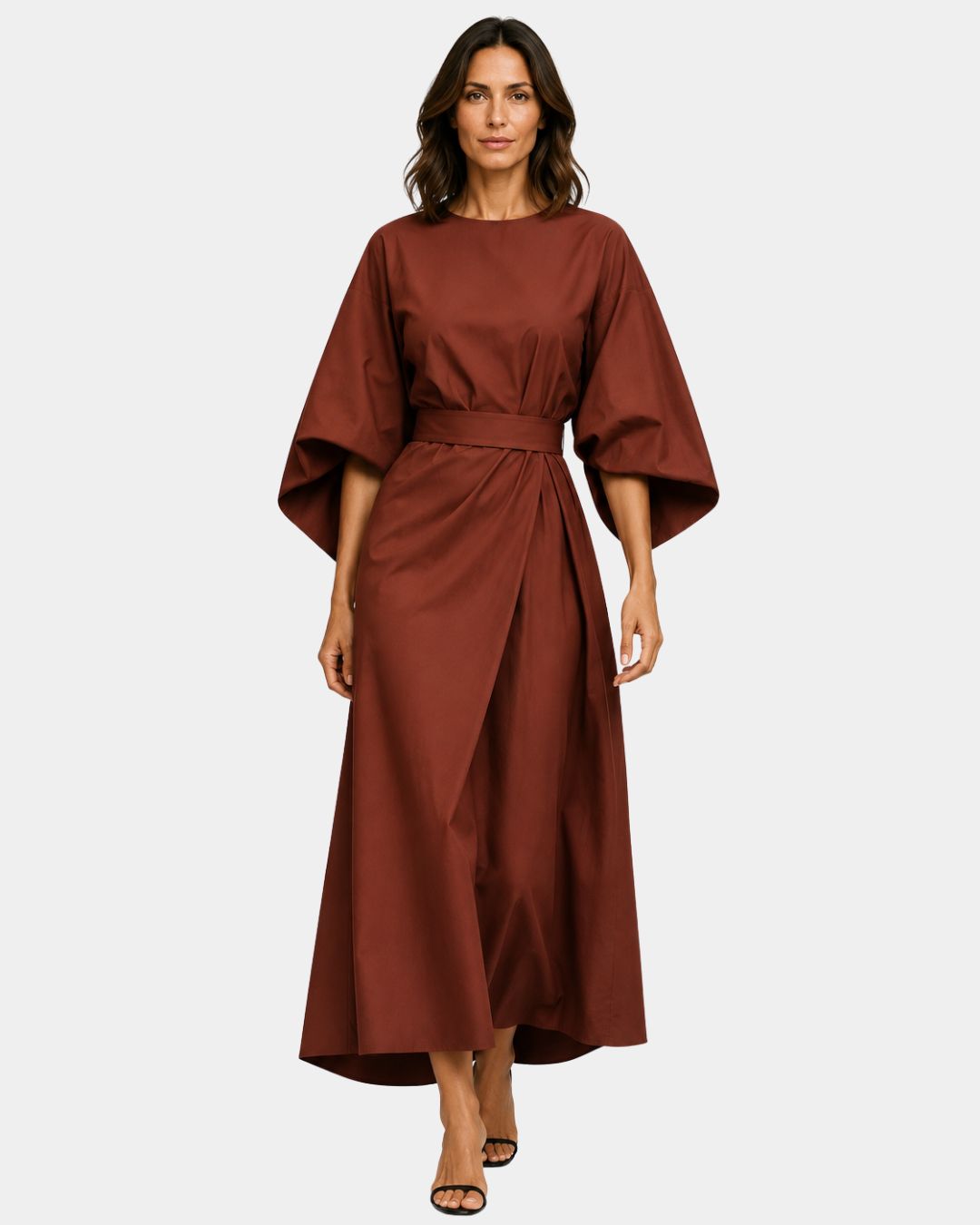 Ariane | Maxi-jurk met kimonomouwen