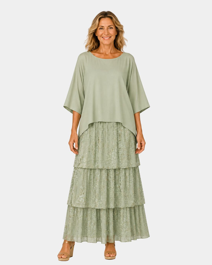 Agnès | elegante maxi-jurk zwierig