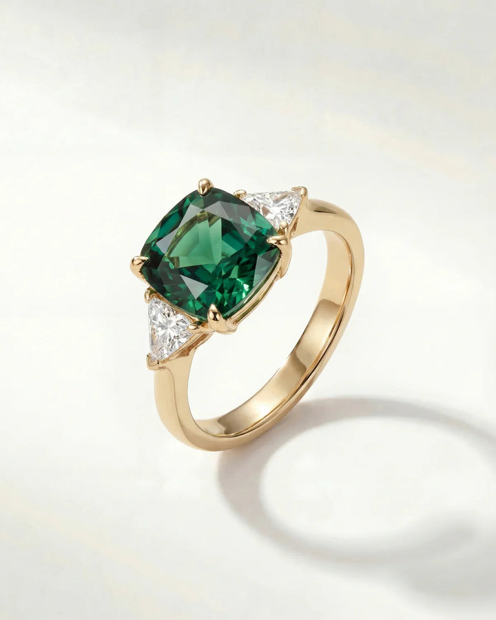 Berthe | ring met een steen groene