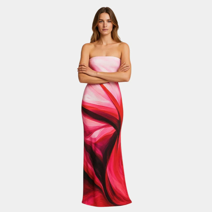 Pascale | Maxi-jurk met getailleerde, minimalistische snit