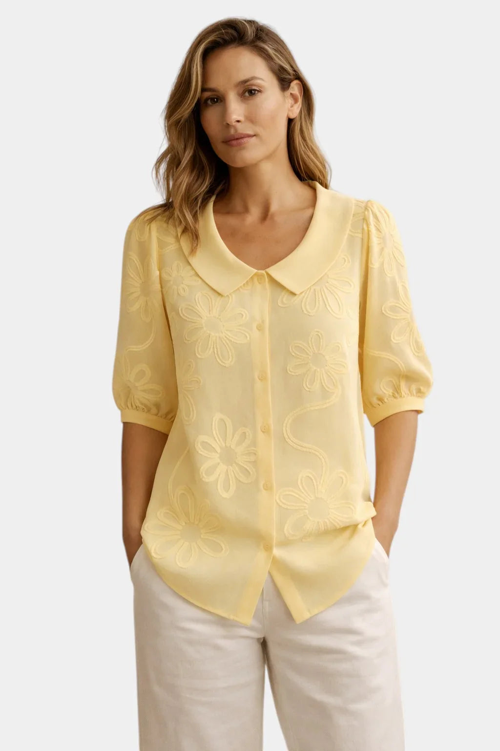 Elya | Geborduurde blouse