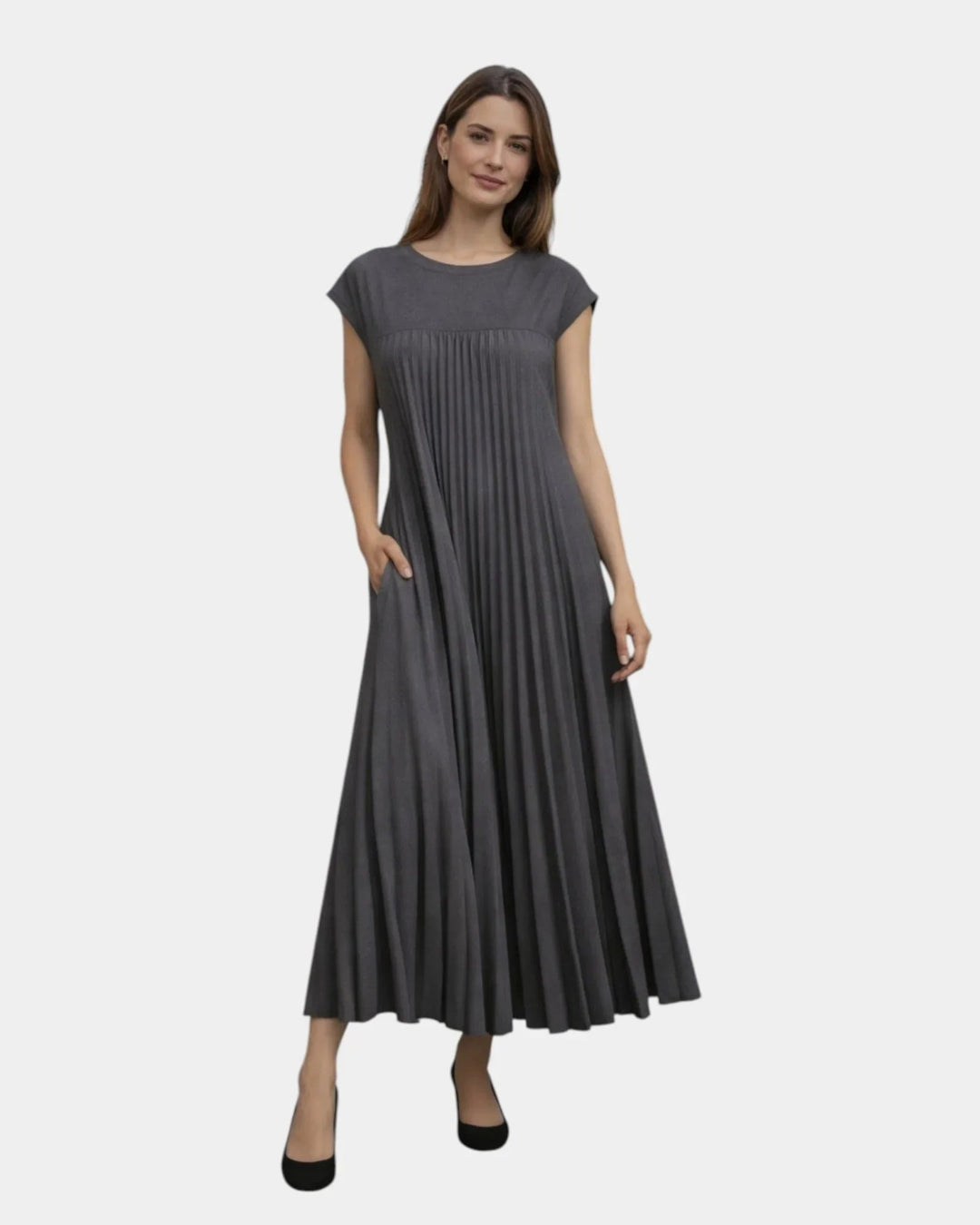 Marianne | Geplooide midi-jurk