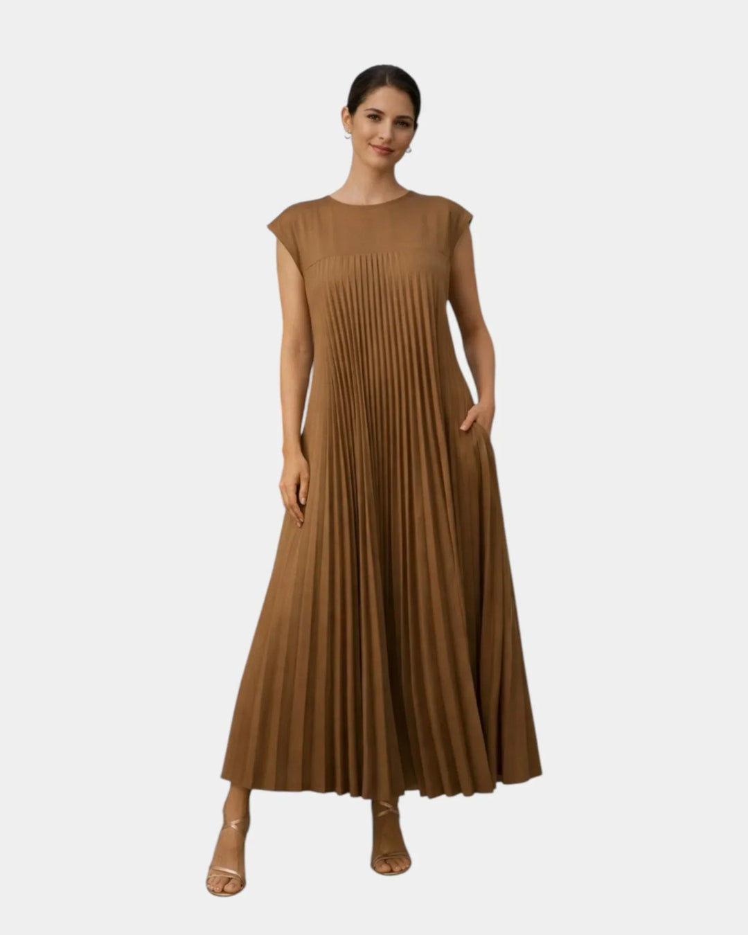 Marianne | Geplooide midi-jurk