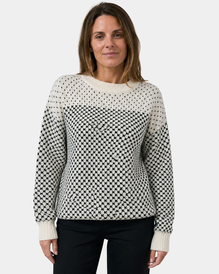 Rachael | trui met kraag Rond in Blocs van Couleur