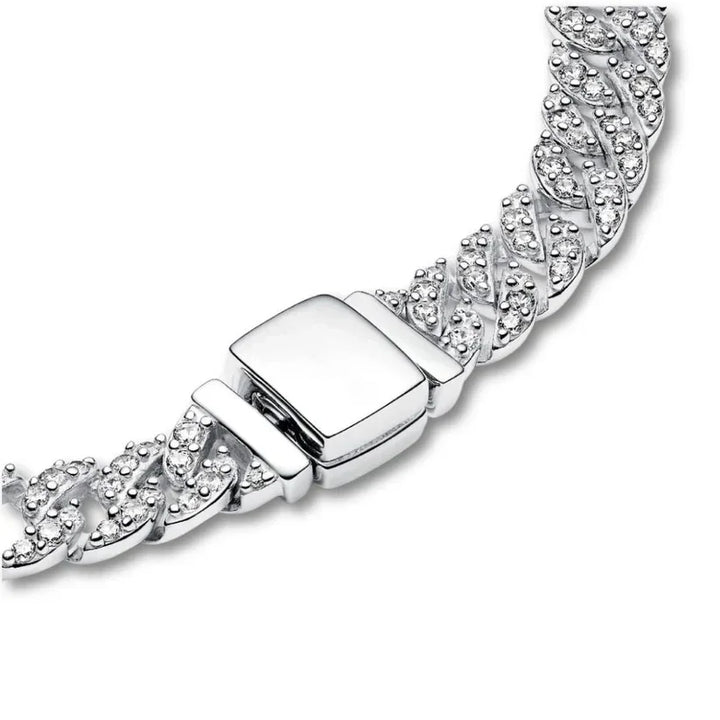 Adele | cubaanse armband van moissaniet