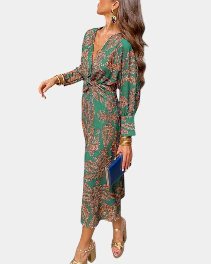 Eve | elegante jurk met tijdloze print