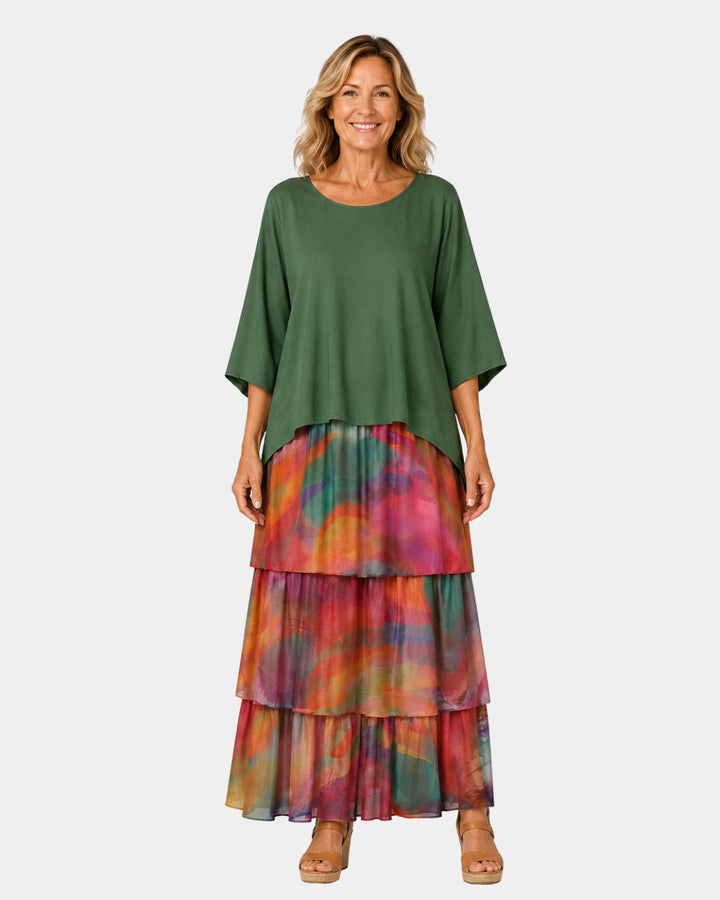 Agnès | elegante maxi-jurk zwierig