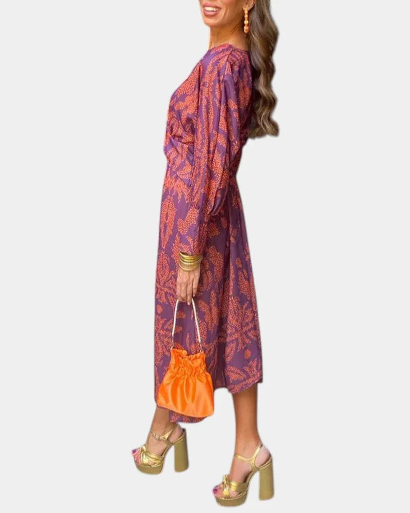 Eve | elegante jurk met tijdloze print