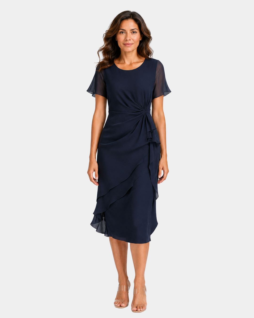 Marilou | jurk met geplooide taille