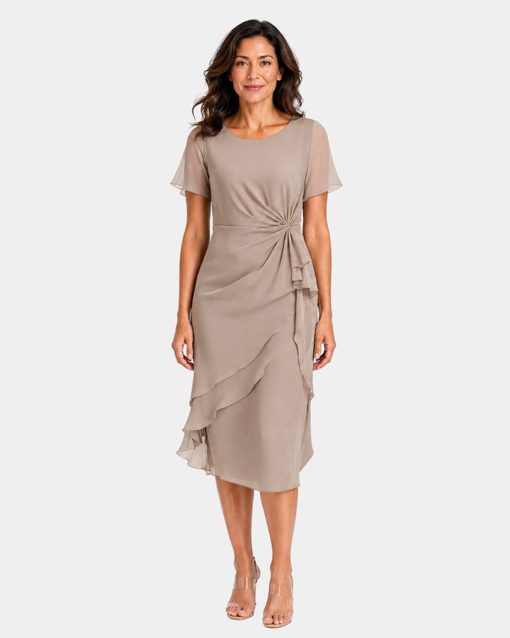 Marilou | jurk met geplooide taille