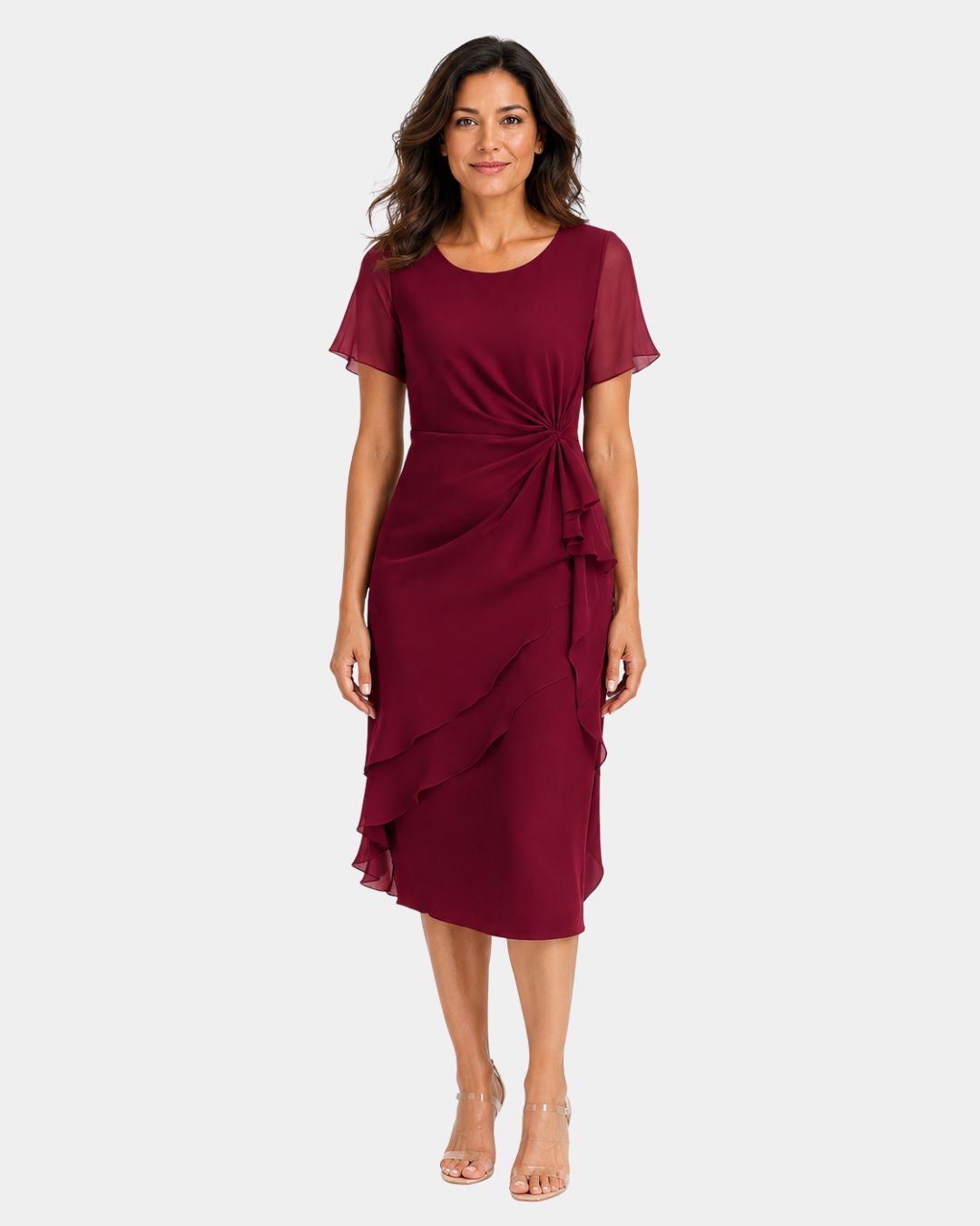 Marilou | jurk met geplooide taille