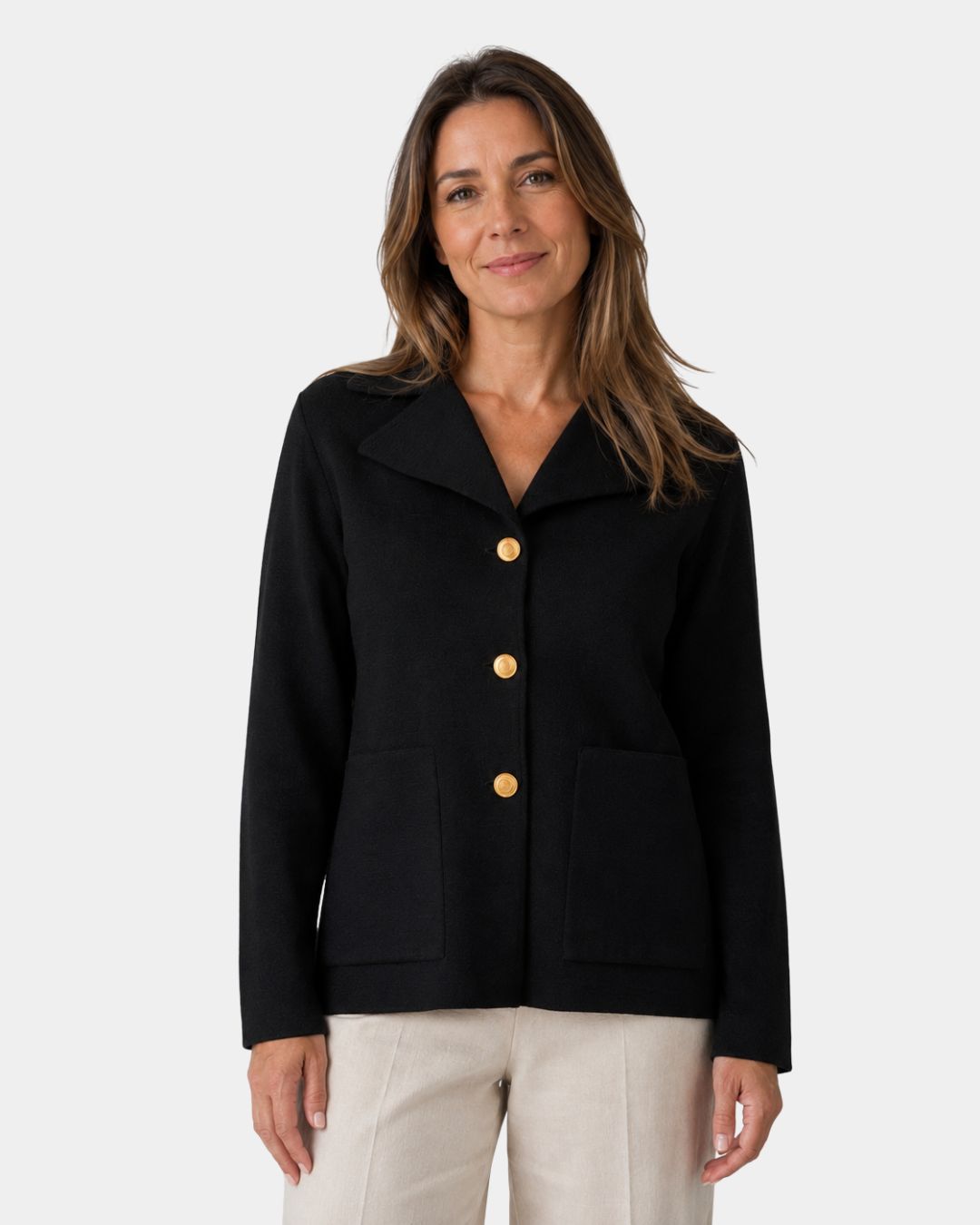 Celine | vest van gebreide merinowol