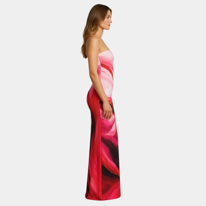 Pascale | Maxi-jurk met getailleerde, minimalistische snit