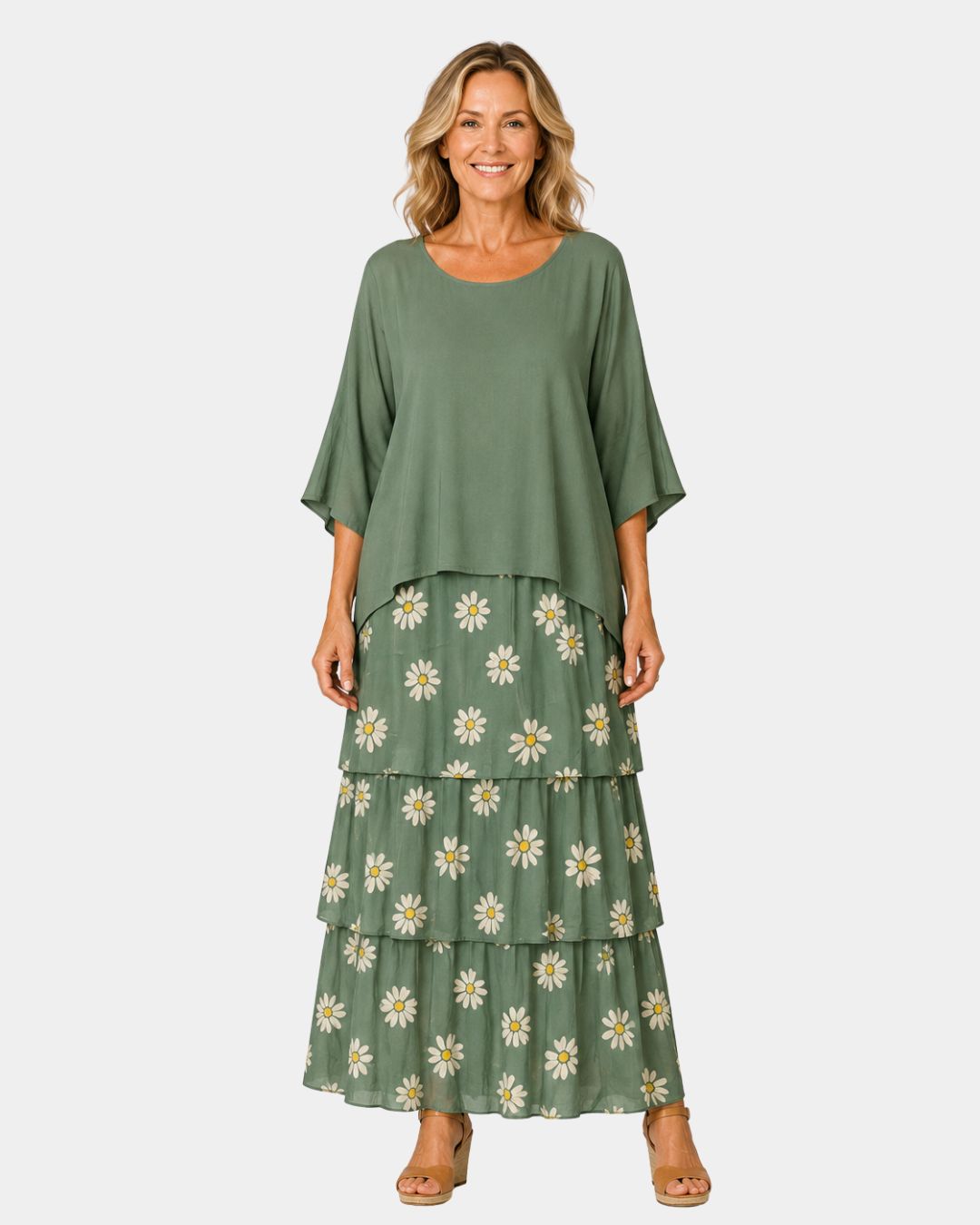 Agnès | elegante maxi-jurk zwierig