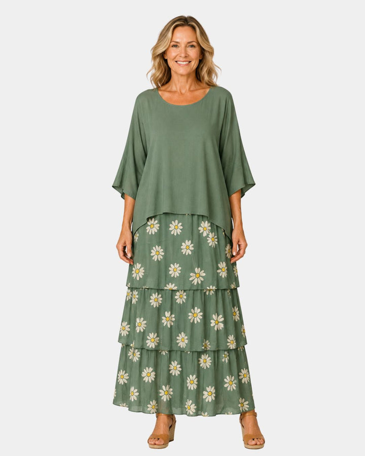 Agnès | elegante maxi-jurk zwierig
