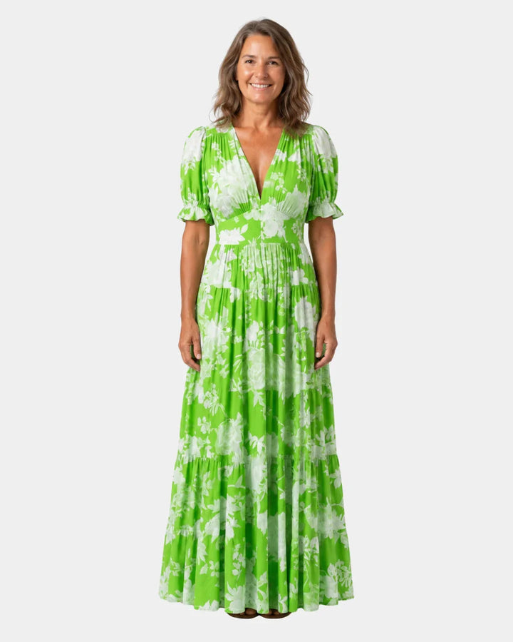 Césarie | Lange jurk met bloemenprint
