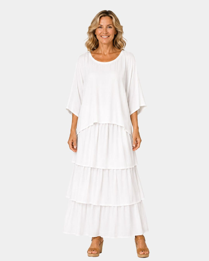 Agnès | elegante maxi-jurk zwierig
