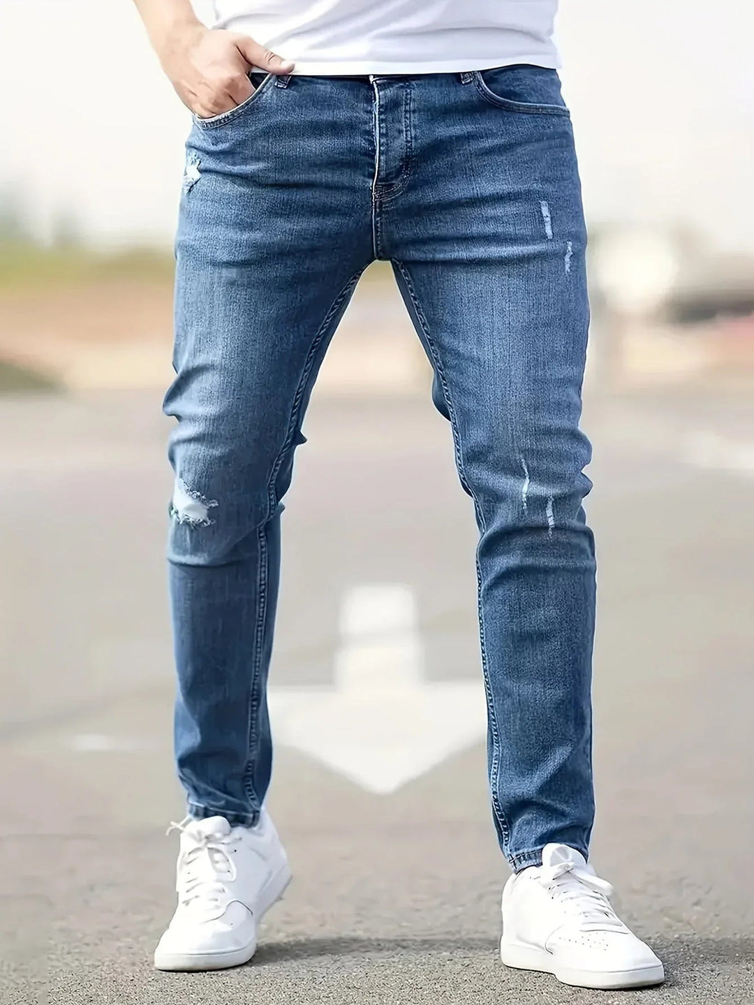 Alex | Trendy gescheurde slim-fit jeans