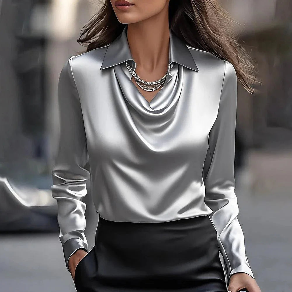 Emma | Elegante blouse met glanzende uitstraling