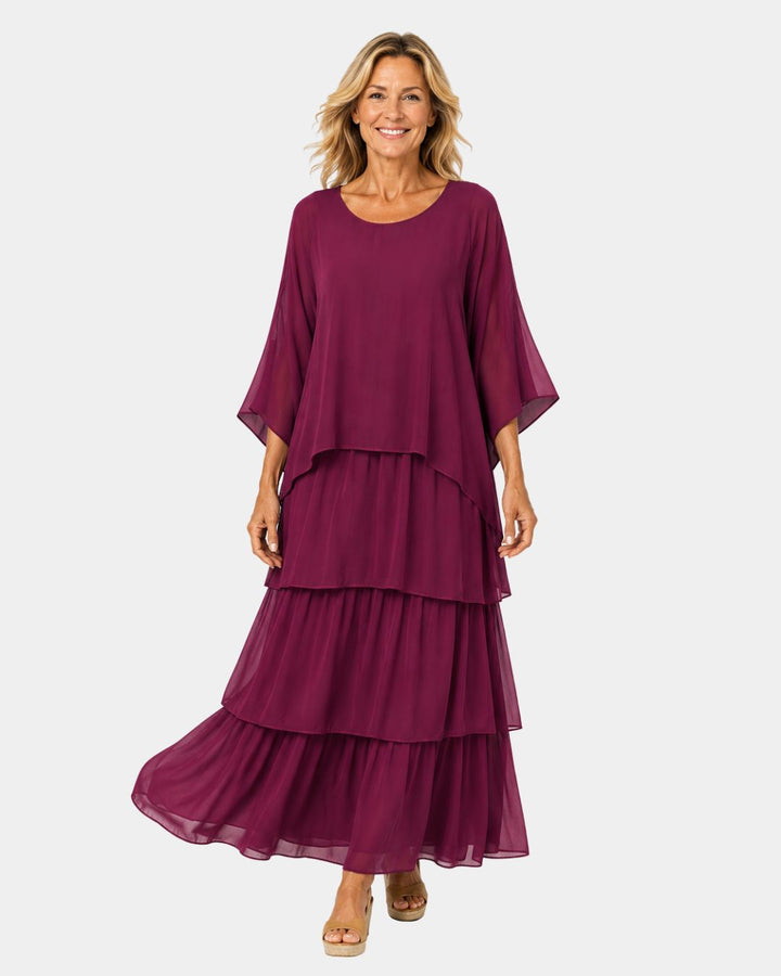 Agnès | elegante maxi-jurk zwierig