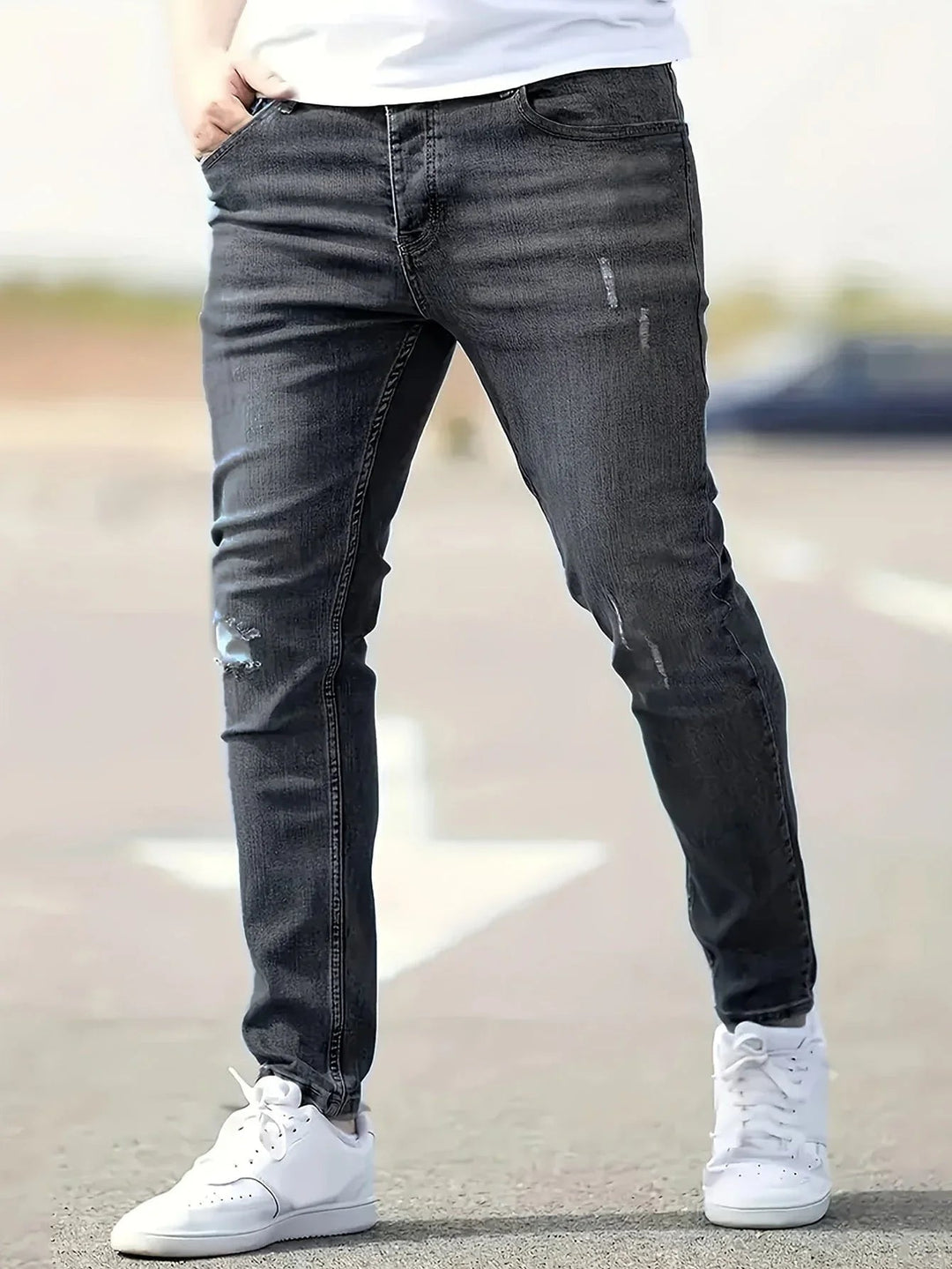 Alex | Trendy gescheurde slim-fit jeans
