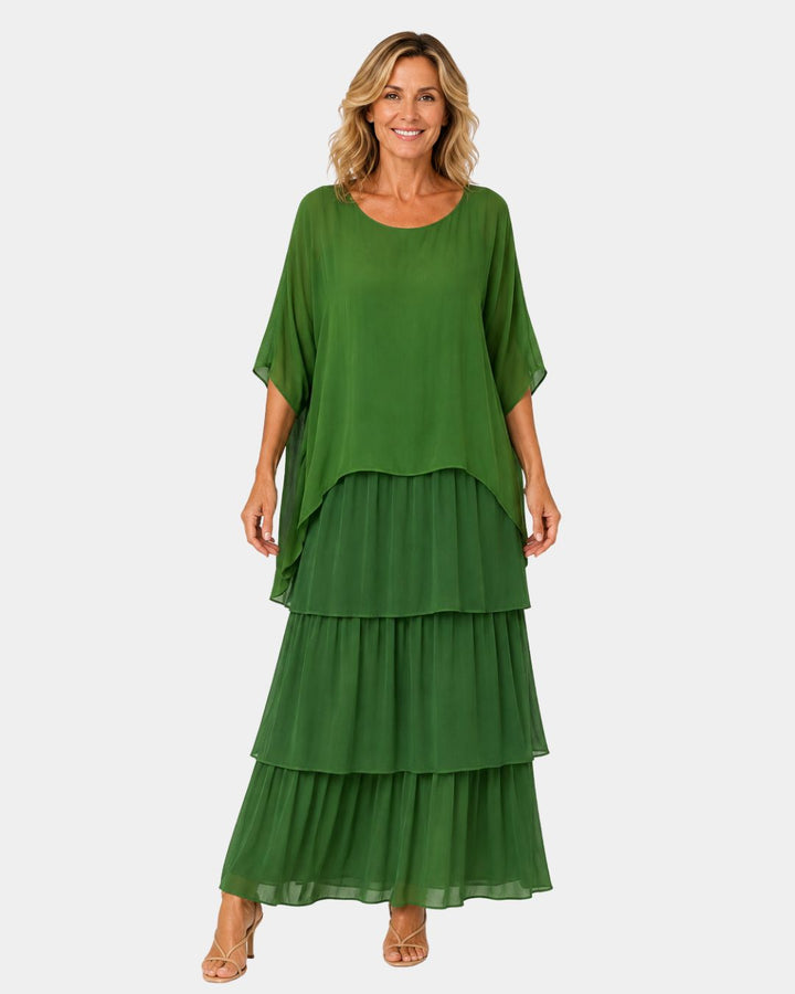 Agnès | elegante maxi-jurk zwierig