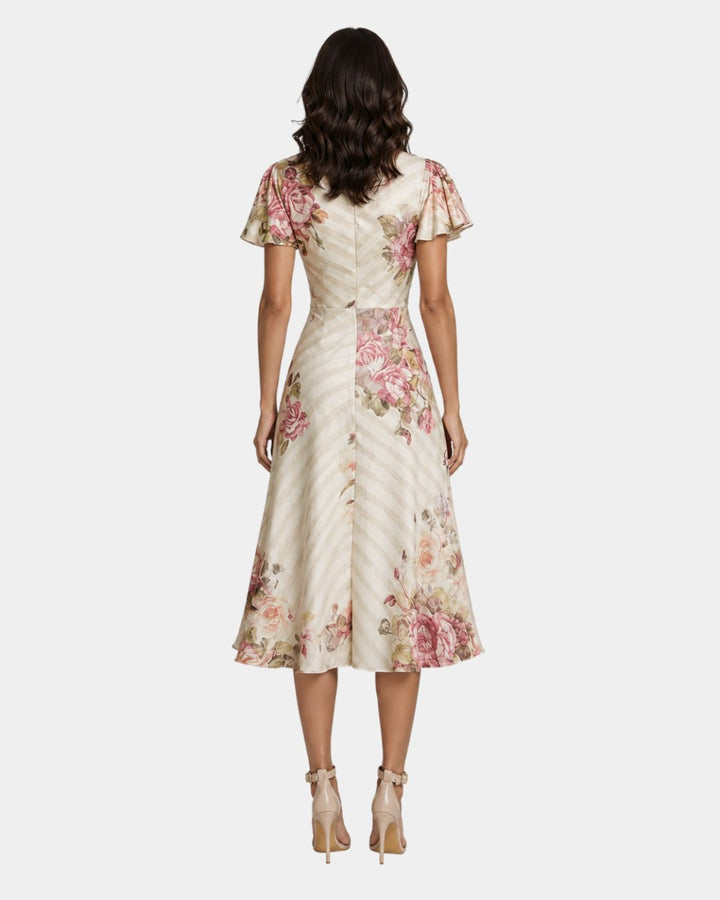Bibiane | Midi-jurk met bloemenprint