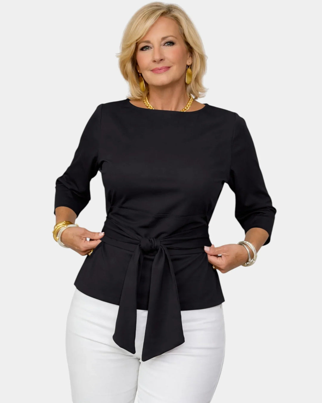Souad | elegante top met knoop