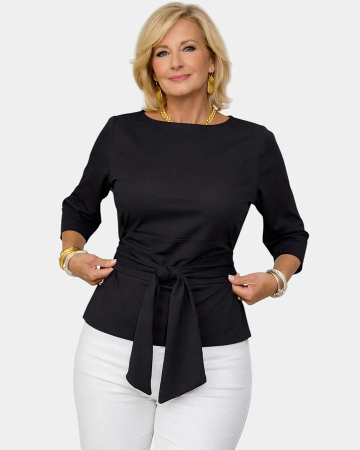 Souad | elegante top met knoop