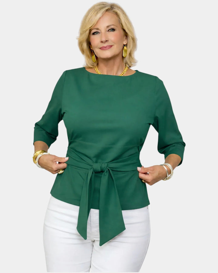 Souad | elegante top met knoop