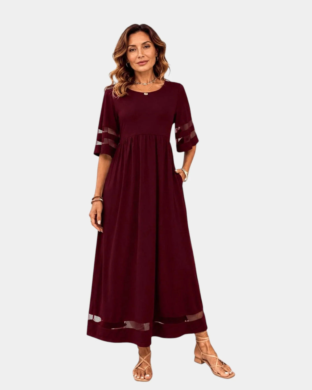 Adria | Elegante midi-jurk in minimalistische stijl