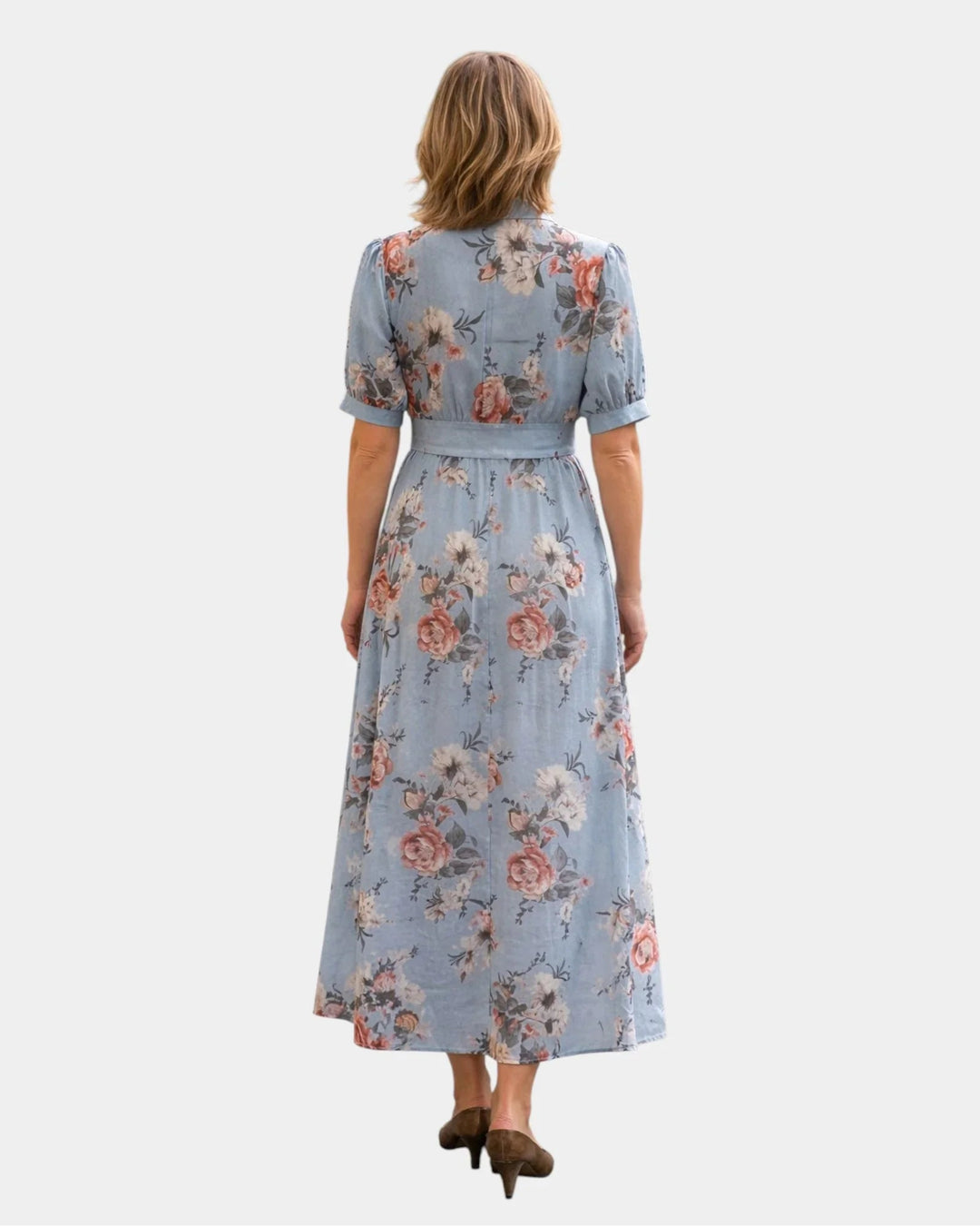 Rosette | Maxi-jurk met bloemenprint en V-hals