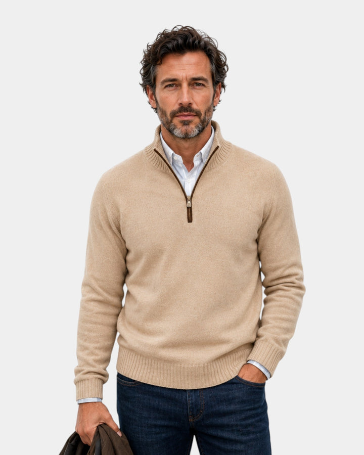 Malik | Elegante trui met rits