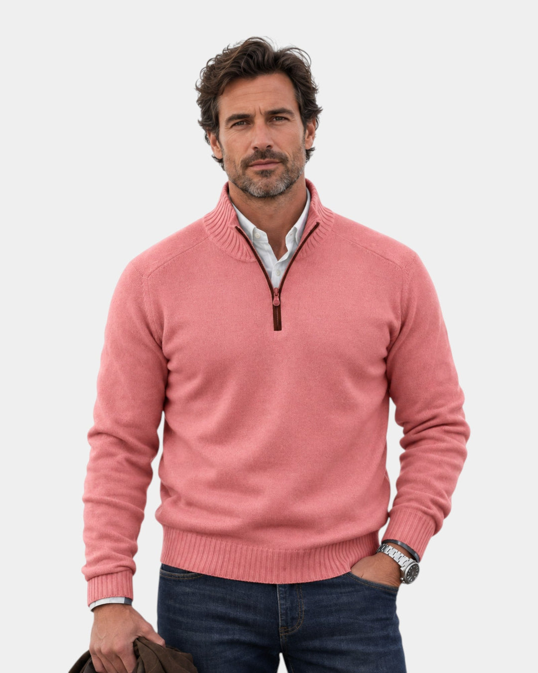Malik | Elegante trui met rits