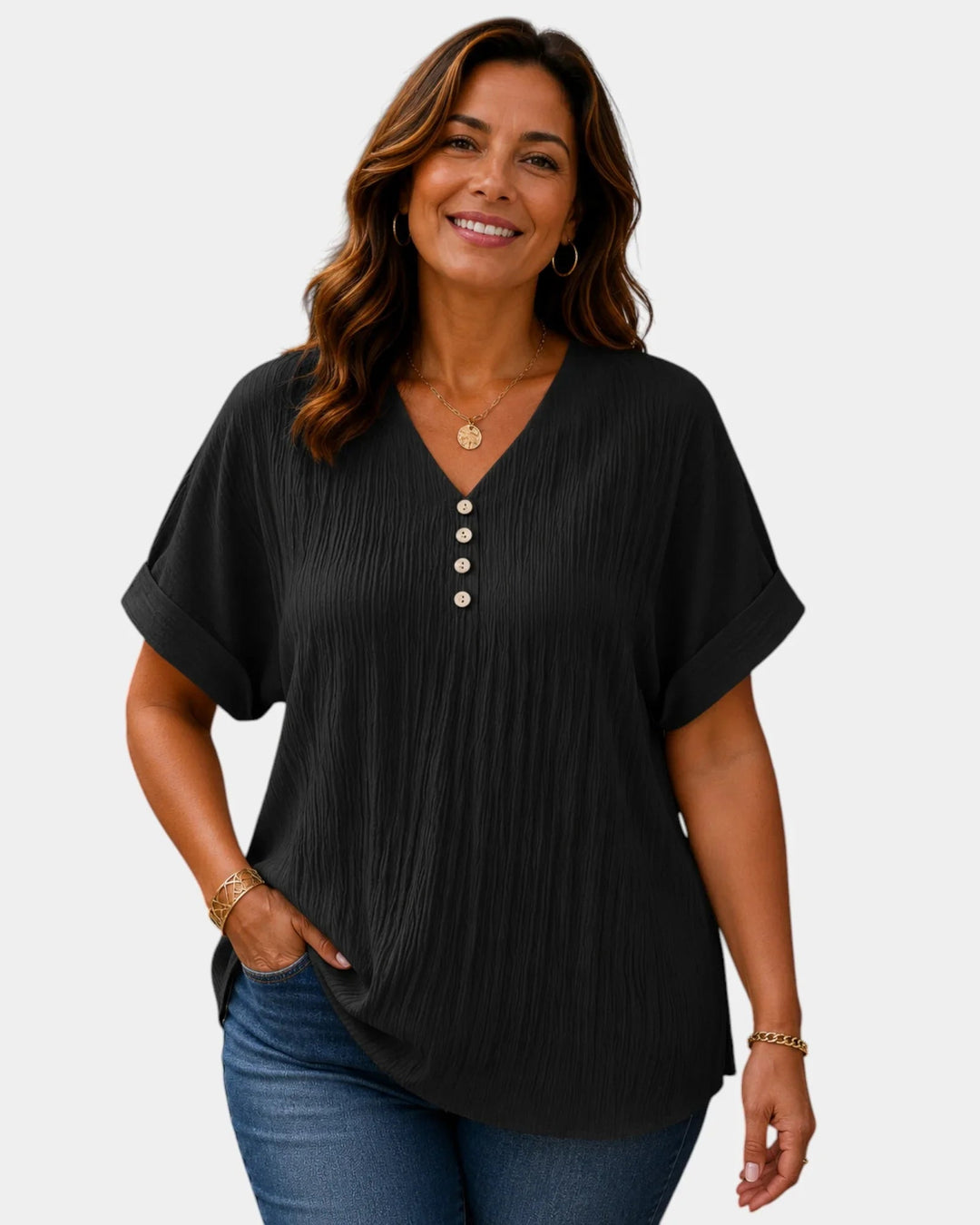 Alwena | blouse met V-hals