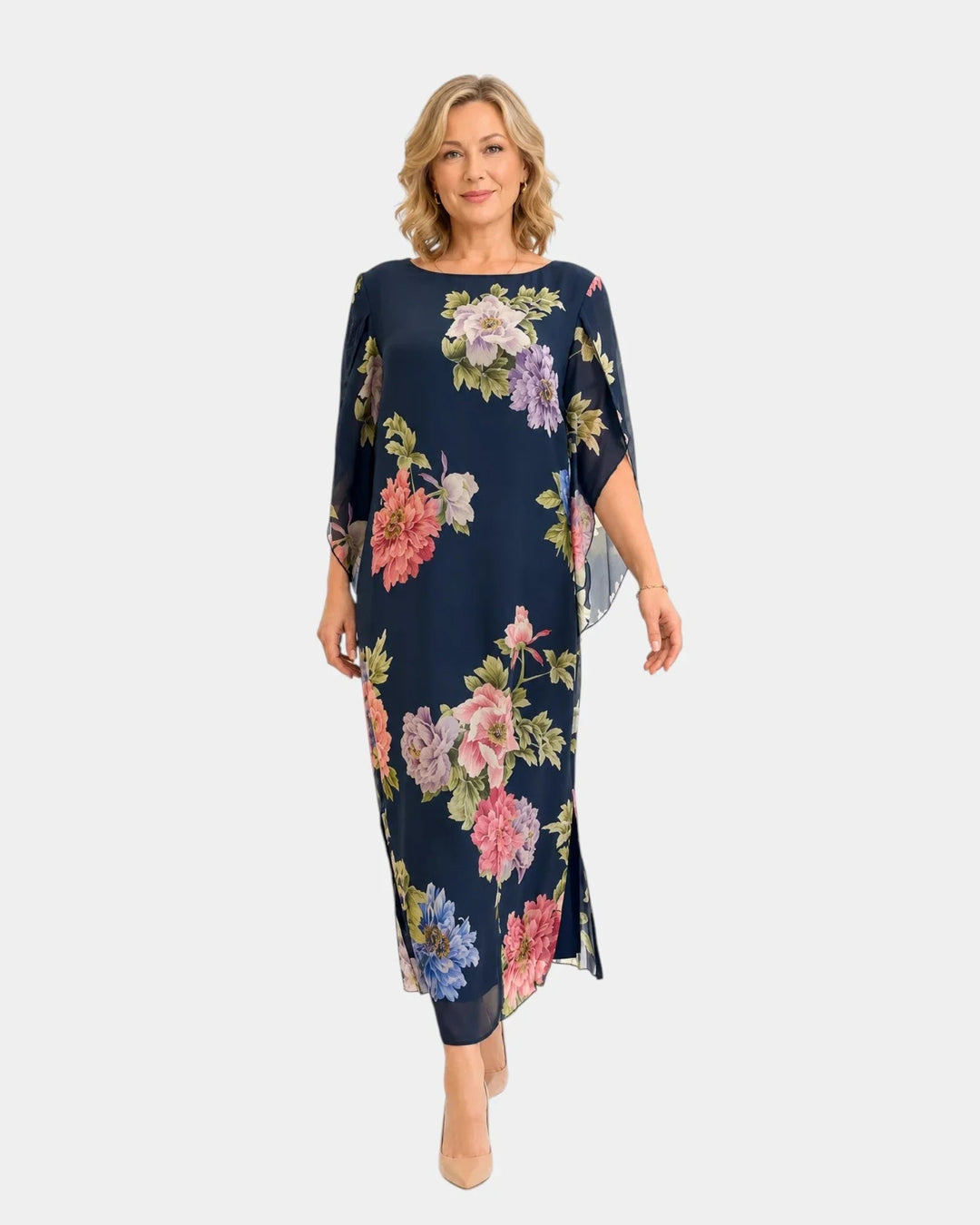 Calixta | Bloemige maxi-jurk