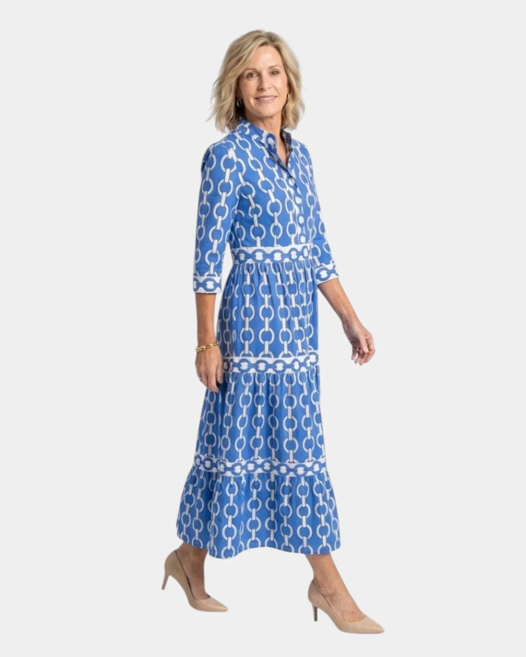 Yamina | Midi-jurk met mouwen