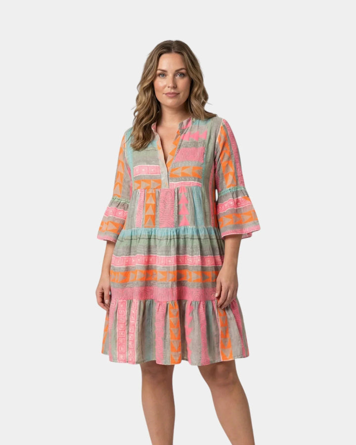Amicie | Midi-jurk met print