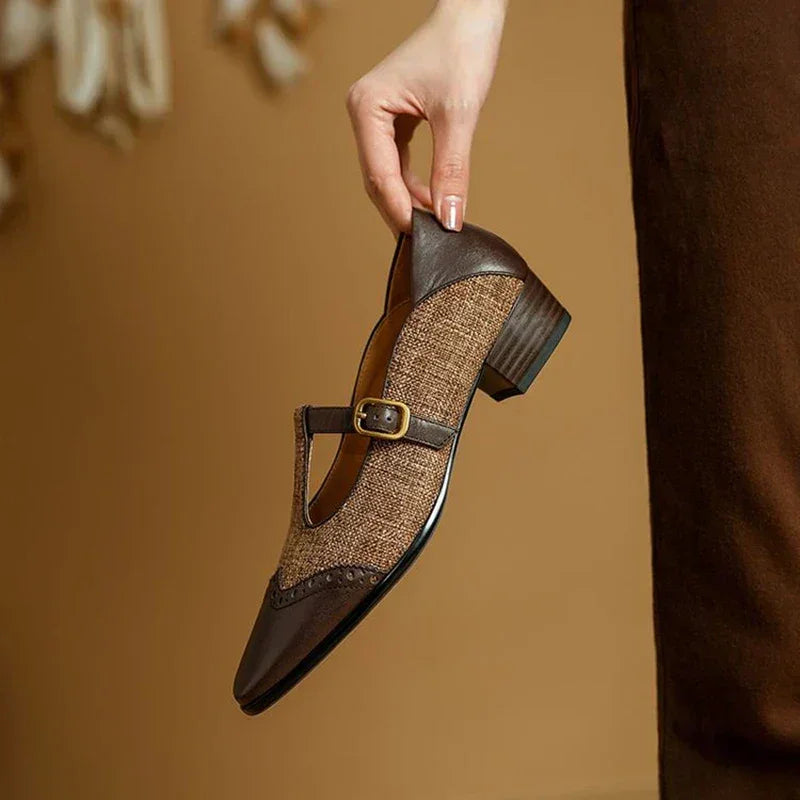 Chloé | vintage leren schoenen met gesp
