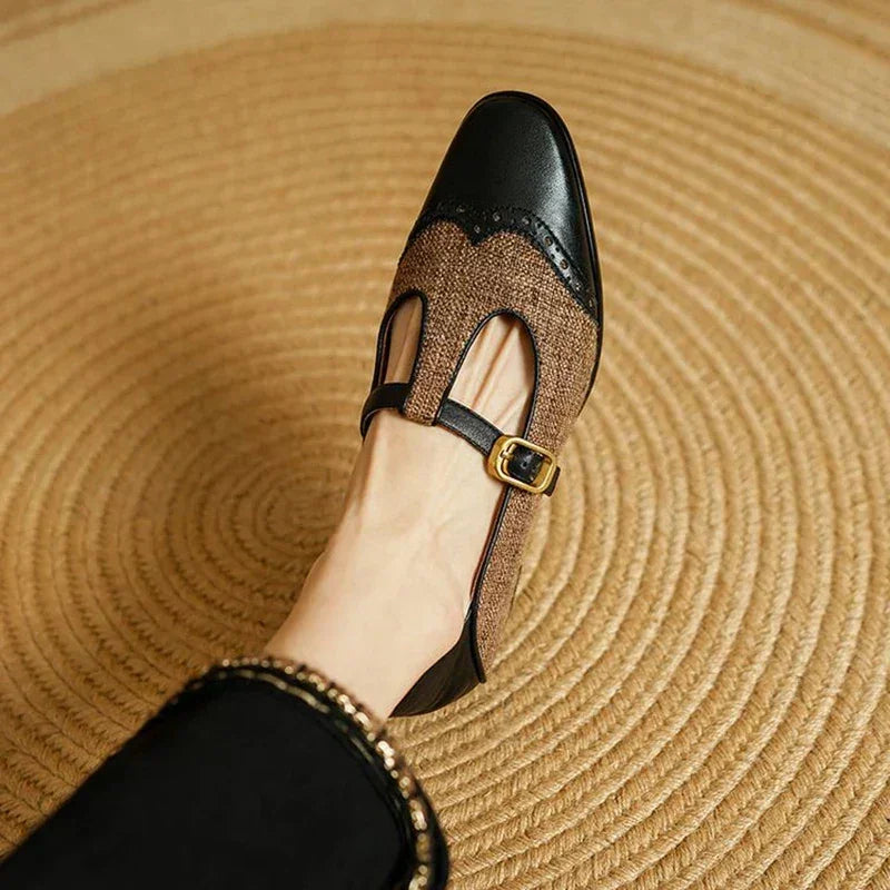 Chloé | vintage leren schoenen met gesp