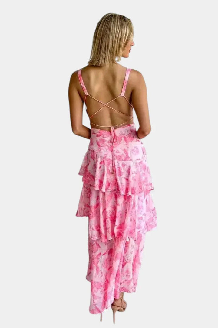 Isa | Maxi-jurk bloemige elegante