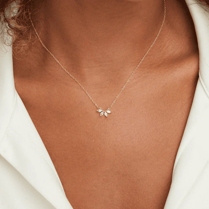 Lucie | ketting in Cristal Étincelant blad
