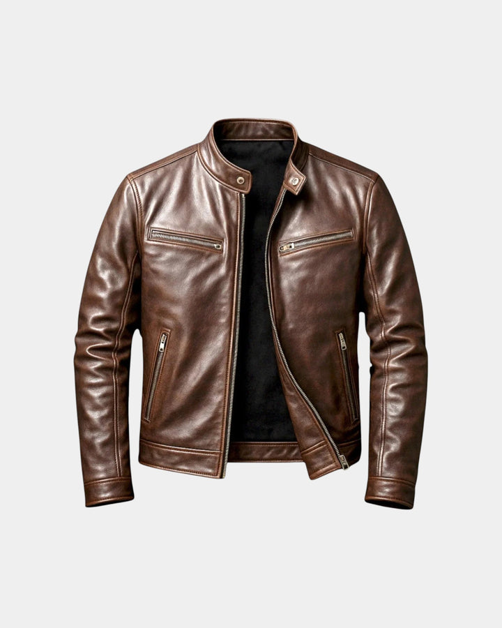 Bastien | Vintage jas met lederlook