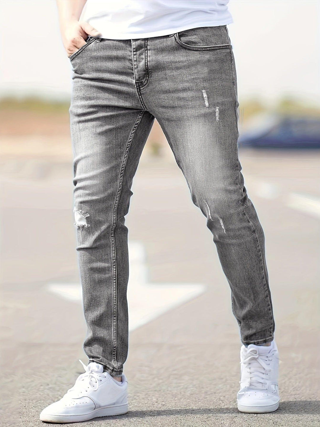 Alex | Trendy gescheurde slim-fit jeans