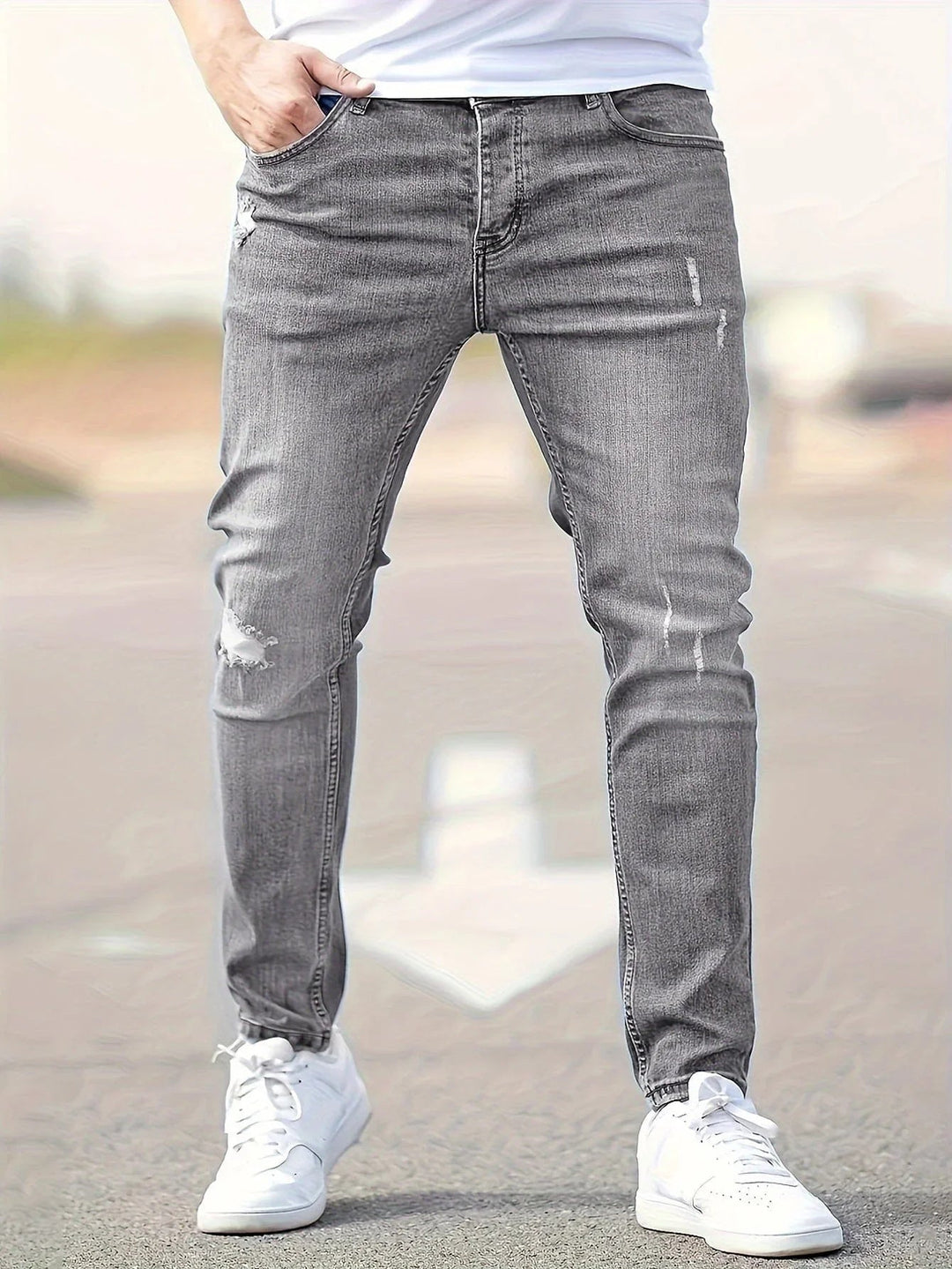 Alex | Trendy gescheurde slim-fit jeans