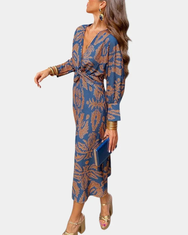 Eve | elegante jurk met tijdloze print