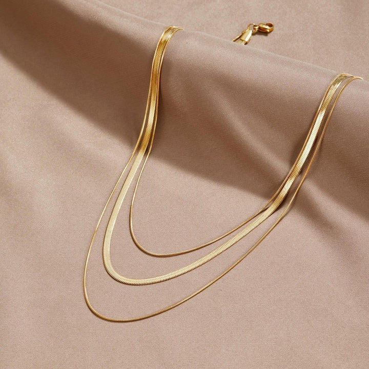 Esmée | meerlaagse ketting goud